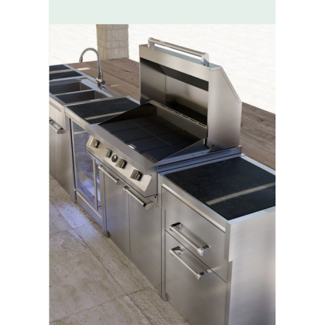 Steel Cucine SWING G9BS-4C-SS Ψησταριά Υγραερίου με 4 Εστίες 25kW Π90εκ. Inox 8057628400837 